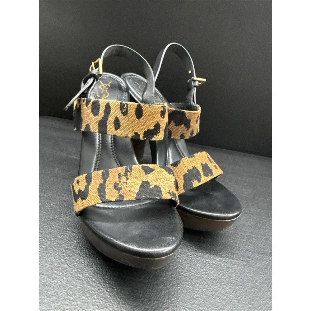 TOM FORD YSL Yves Saint Laurent ARUSHA Leopard Print Platform EU 40 I LOVE SHOES
